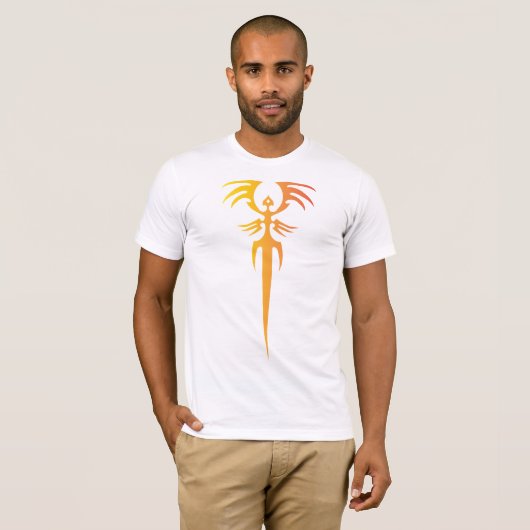 Dark Tribal Phoenix Emblem – Mythic Symbol Tシャツ (正面フル)