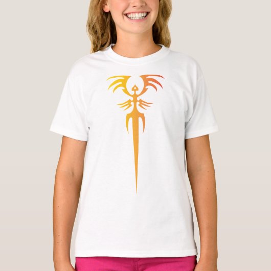 Dark Tribal Phoenix Emblem – Mythic Symbol Tシャツ (正面)