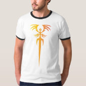 Dark Tribal Phoenix Emblem – Mythic Symbol Tシャツ (正面)