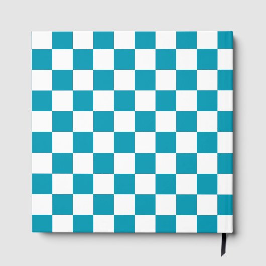 Dark turquoise checkered  ゲストブック (裏面)
