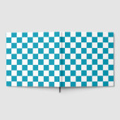 Dark turquoise checkered  ゲストブック (全面)
