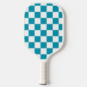 Dark turquoise checkered  ピックルボールラケット (裏面)