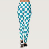 Dark turquoise checkered  レギンス (裏面)