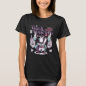 Dark Undead Black Magic Funny Goth Unicorn Tシャツ (正面)