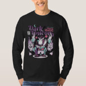 Dark Undead Black Magic Funny Goth Unicorn Tシャツ (正面)