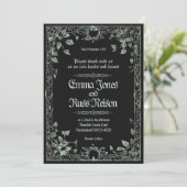 Dark Viking Norse Wedding Invitation 招待状 (スタンド正面)
