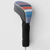 Dark Vintage Across Striping with Name ゴルフヘッドカバー (アングル)