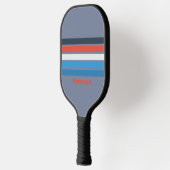 Dark Vintage Across Striping with Name ピックルボールラケット (左)