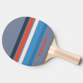 Dark Vintage Across Striping with Name 卓球ラケット (横)