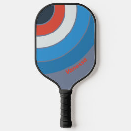 Dark Vintage Circle Stripe with Name ピックルボールラケット