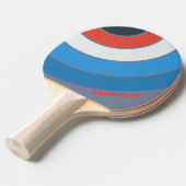 Dark Vintage Circle Stripe with Name 卓球ラケット (正面アングル)
