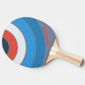 Dark Vintage Circle Stripe with Name 卓球ラケット (横)