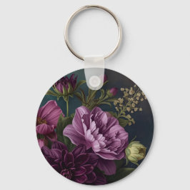 Dark Vintage Flowers キーホルダー