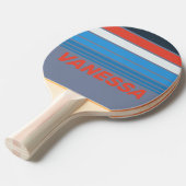 Dark Vintage Horizon Striping with Name 卓球ラケット (正面アングル)