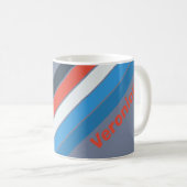 Dark Vintage Stripes with Name コーヒーマグカップ (正面右)