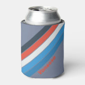 Dark Vintage Stripes with Name 缶クーラー (缶正面)