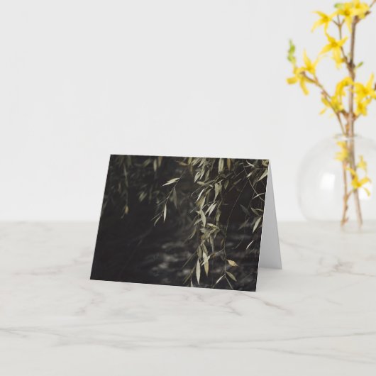 Dark willow tree Nature Sympathy カード (黄色い花)
