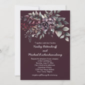 Dark Wine, Dusty Lavender, Dusty Purple, Sage | 招待状 (正面)