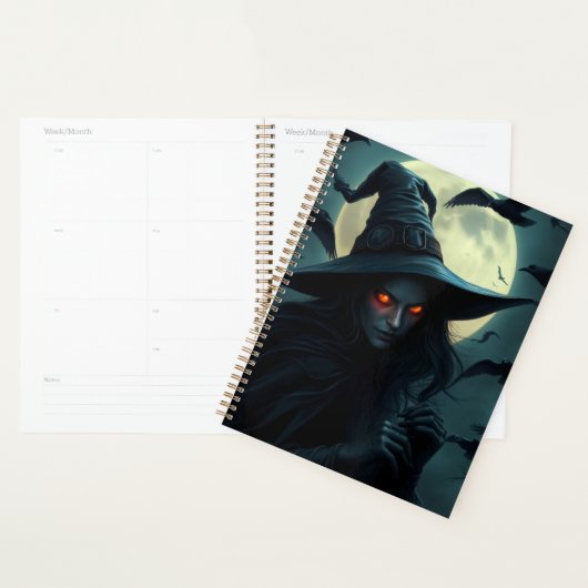 Dark Witch Halloween Planner | Gothic Aesthetic プランナー手帳 (ディスプレー)
