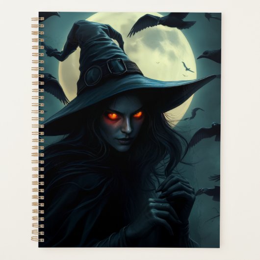 Dark Witch Halloween Planner | Gothic Aesthetic プランナー手帳 (正面)