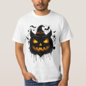 Dark Witch Pumpkin with Glowing Eyes Tシャツ (正面)