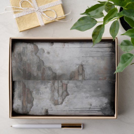 Dark Woman in Crumbling Wall Decoupage 薄葉紙 (ギフト)