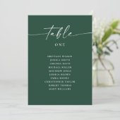 Dark Woodland Green Wedding Modern Seating Chart 招待状 (スタンド正面)