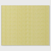 Dark Yellow & Ivory Wonky Stripes ラッピングペーパー (フラット)