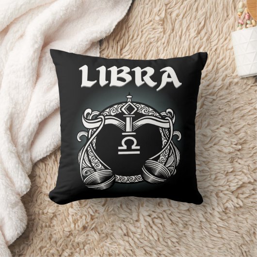 Dark Zodiac - Libra | Medieval Astrology Art クッション (ブランケット)