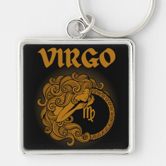 Dark Zodiac - Virgo | Medieval Astrology Art キーホルダー (正面)