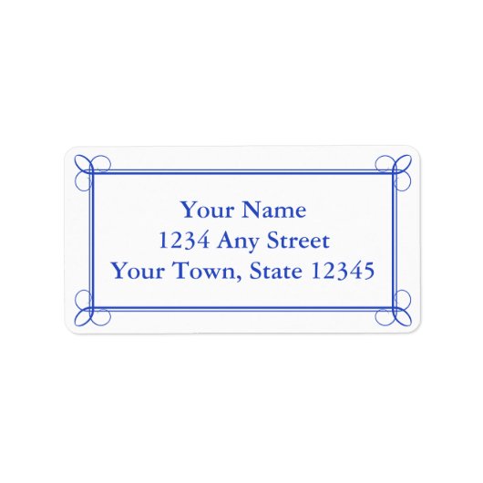 DarkBlueプリカスタムプリント住所 シール (正面)