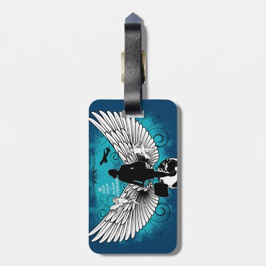 Darkblue classic Kciafa ラゲッジタグ (裏面縦)