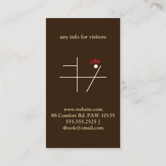 DarkBrown名刺に赤の玉座 名刺 (裏面)