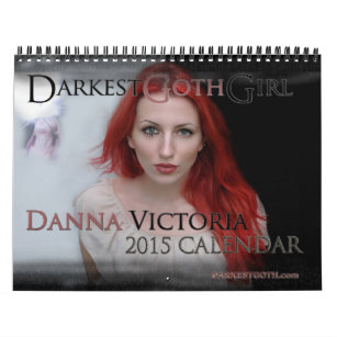 DarkestGothの女の子のDannaビクトリア2015のカレンダー カレンダー
