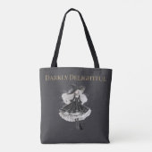 Darkly Delightful – Gothic Witch & Cat Tote Bag トートバッグ (裏面)