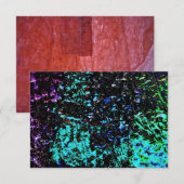 Darkness galaxy blue abstract invitation,Bold art 招待状 (正面/裏面)