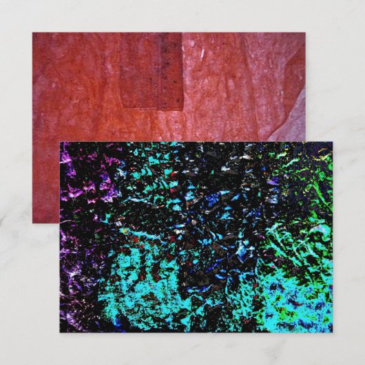 Darkness galaxy blue abstract invitation,Bold art 招待状 (正面/裏面)