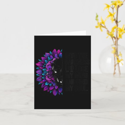 Darkness Lose My Mind Find My Soul Suicide Prevent カード (黄色い花)