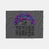 Darkness Lose My Mind Find My Soul Suicide Prevent フリースブランケット (正面(横))