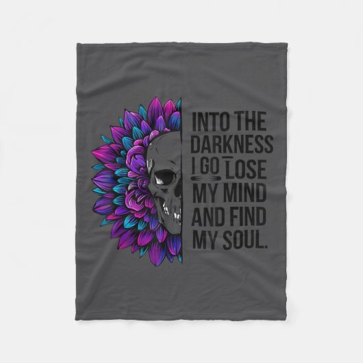 Darkness Lose My Mind Find My Soul Suicide Prevent フリースブランケット (正面)
