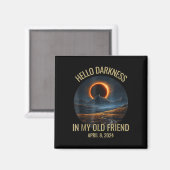 Darkness My Old Friend おもしろい 2024太陽の Eclipse マグネット (正面/裏面)