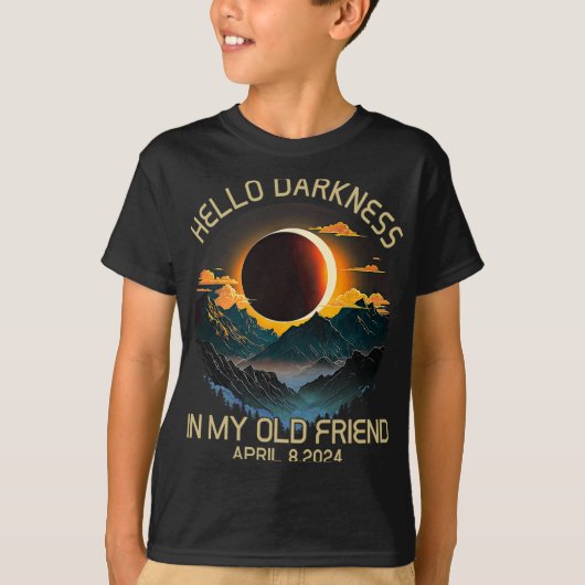 Darkness My Old Friend 太陽の Eclipse 2019年4月 Tシャツ (正面)