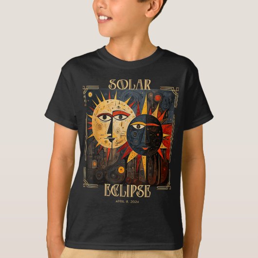 Darkness My Old Friend Cat 太陽の Eclipse 4月8日 Tシャツ (正面)
