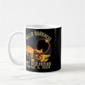 Darkness My Old Friend Cat With 太陽の Eclipse Gles コーヒーマグカップ (左)