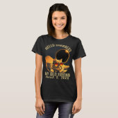 Darkness My Old Friend Cat With 太陽の Eclipse Gles Tシャツ (正面フル)