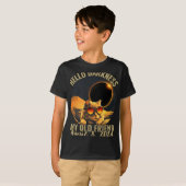 Darkness My Old Friend Cat With 太陽の Eclipse Gles Tシャツ (正面フル)