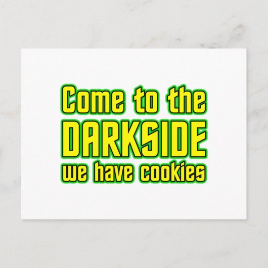 Darkside来にはCookieを使用 ポストカード (正面)