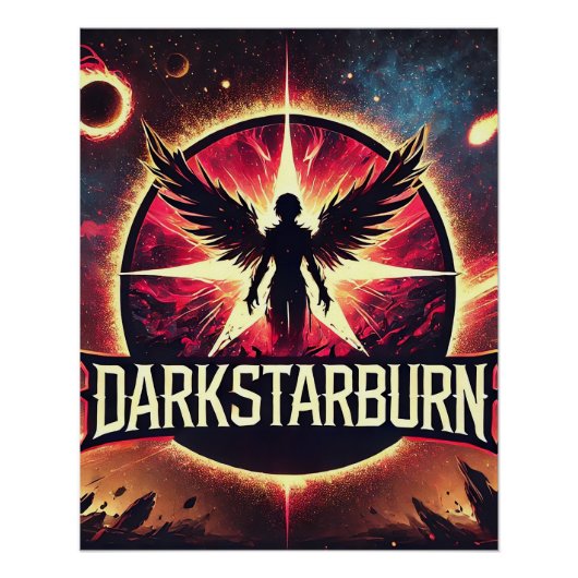 DarkStarBurnダークエンジェル光沢ポスター ポスター (正面)