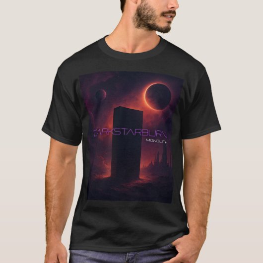 DarkStarBurn 2025アルバム「モノリス」カバー Tシャツ (正面)