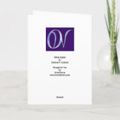 Darlene P. Coltrain著白いウサギ、 カード (裏面)